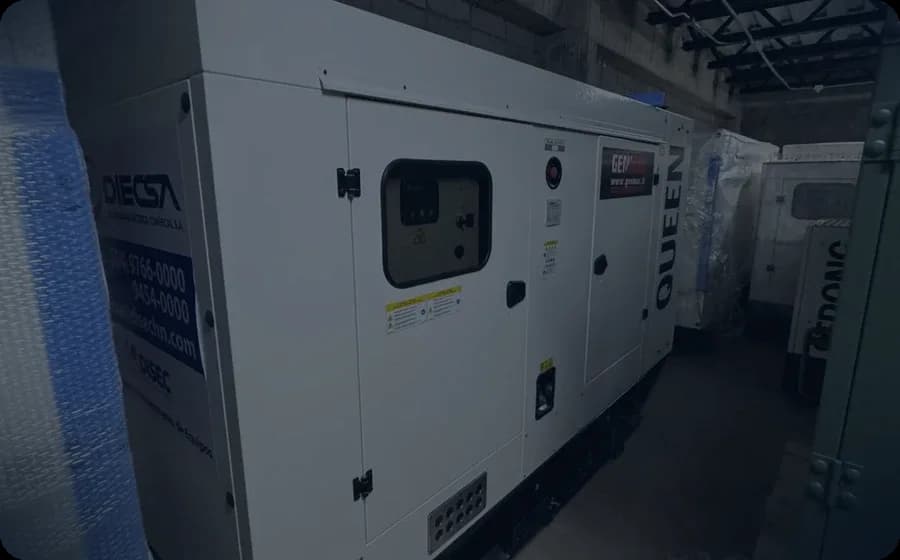 Soundproofed diesel generator